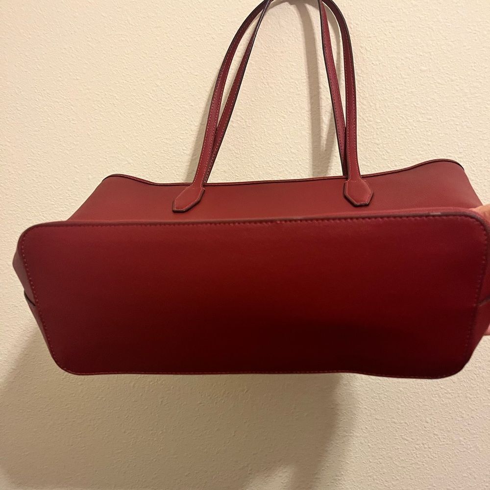 Kate Spade Lori Leather Tote Bag Purse Red Large - Picture 4 of 5